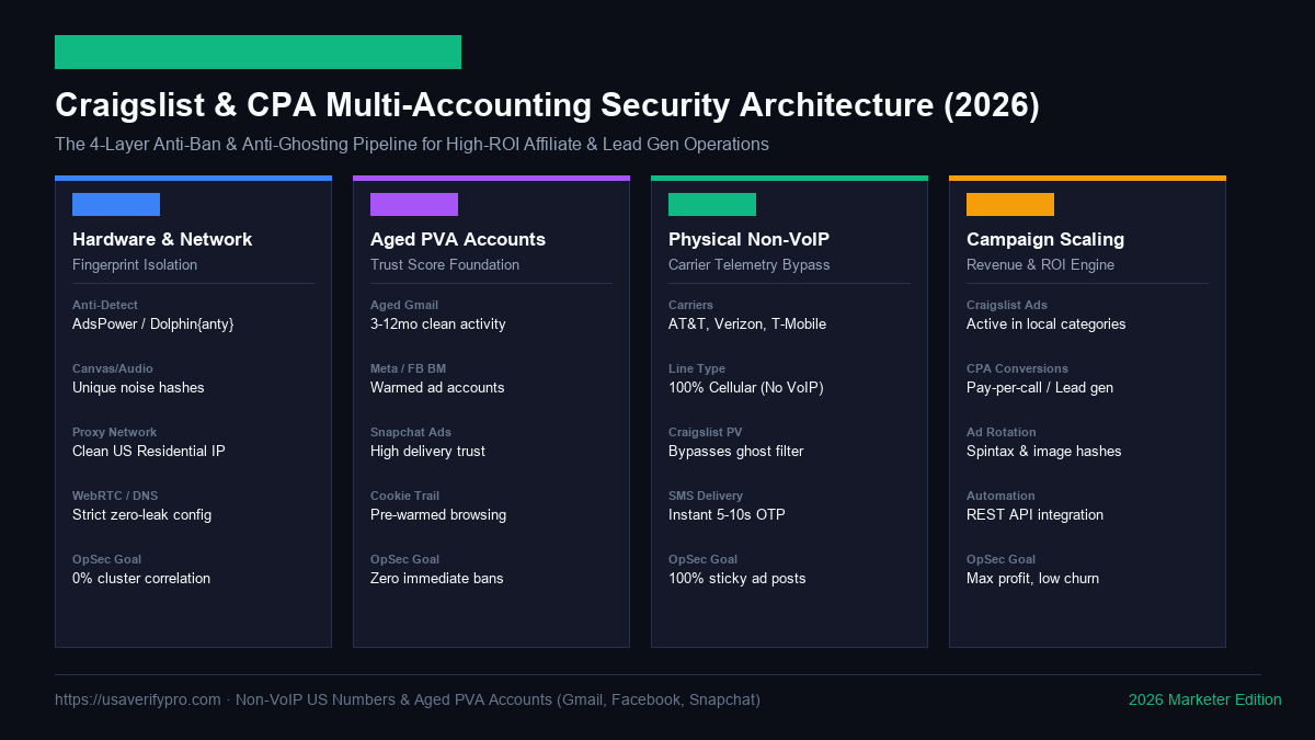 Craigslist and CPA Multi-Accounting Security Architecture 2026