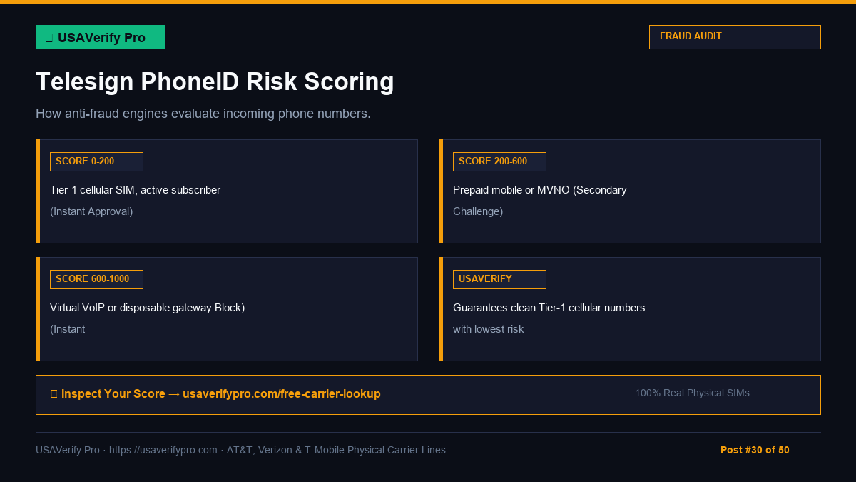 TeleSign and Twilio Risk Scoring Algorithm Matrix